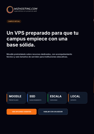 Vista previa de Hosting Moodle