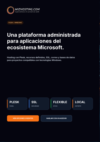 Vista previa de Hosting Windows