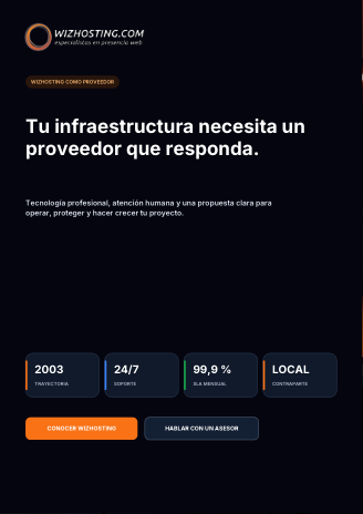 Vista previa de Por qué elegir WizHosting